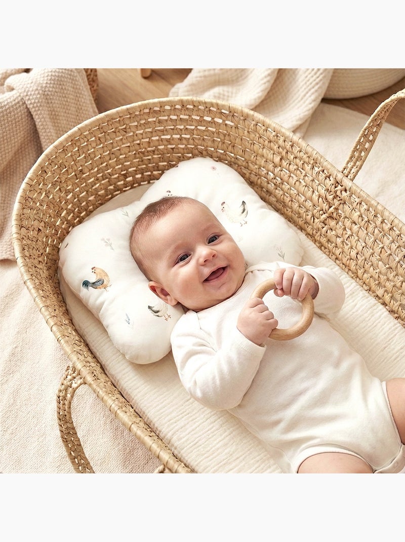 SEVIRA KIDS | Coussin cale-tête ergonomique en satin de coton GALLINA Ecru - Kiabi