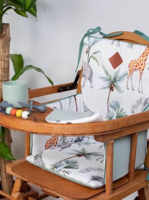 SEVIRA KIDS | Coussin de chaise haute réversible Safari - Kiabi