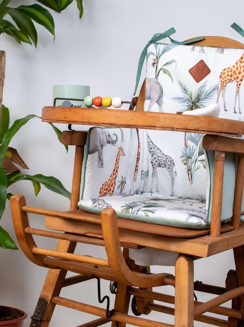 SEVIRA KIDS | Coussin de chaise haute réversible Safari - Kiabi