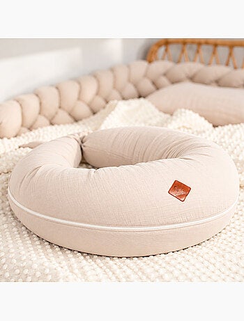 Sevira kids | coussin de grossesse et allaitement déhoussable en gaze de coton