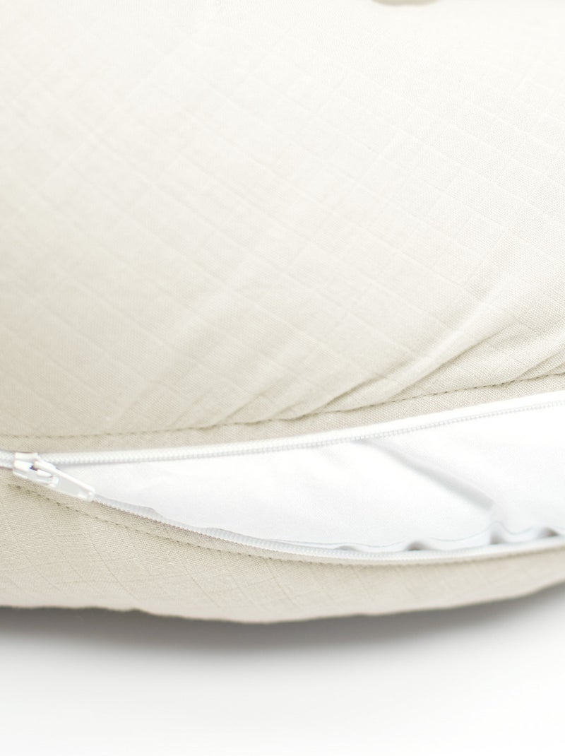 SEVIRA KIDS | Coussin de maternité et d'allaitement + housse en gaze de coton Ecru - Kiabi