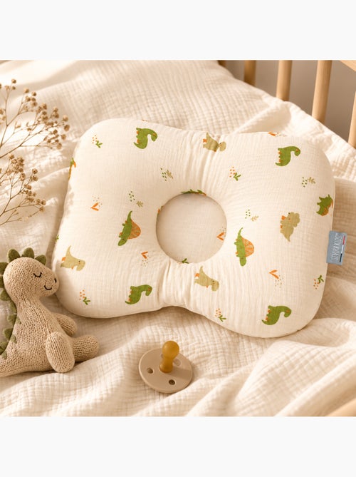 SEVIRA KIDS | Coussin ergonomique bébé en gaze de coton Dino - Kiabi SEVIRA KIDS | Coussin ergonomique bébé en gaze de coton Dino - Kiabi