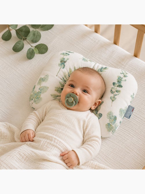 Sevira kids | coussin ergonomique bébé en gaze de coton eucalyptus - Kiabi