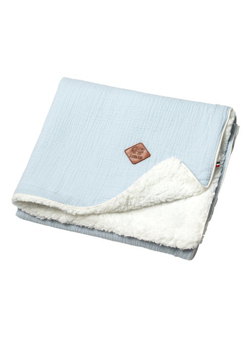 SEVIRA KIDS | Couverture en gaze de coton et sherpa Jeanne - Kiabi