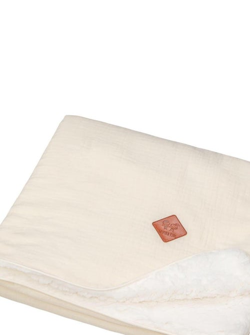 SEVIRA KIDS | Couverture en gaze de coton et sherpa Jeanne - Kiabi