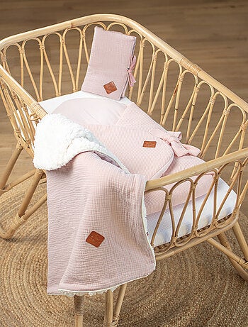 SEVIRA KIDS | Couverture en gaze de coton et sherpa Jeanne