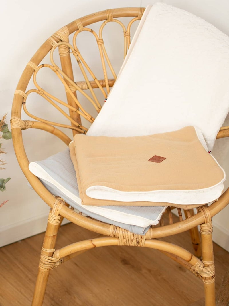 SEVIRA KIDS | Couverture en gaze de coton et sherpa, Jeanne SEVIRA KIDS Beige - Kiabi