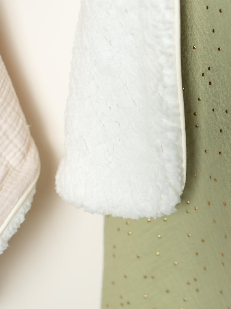 SEVIRA KIDS | Couverture en gaze de coton et sherpa, Jeanne SEVIRA KIDS Vert pistache - Kiabi