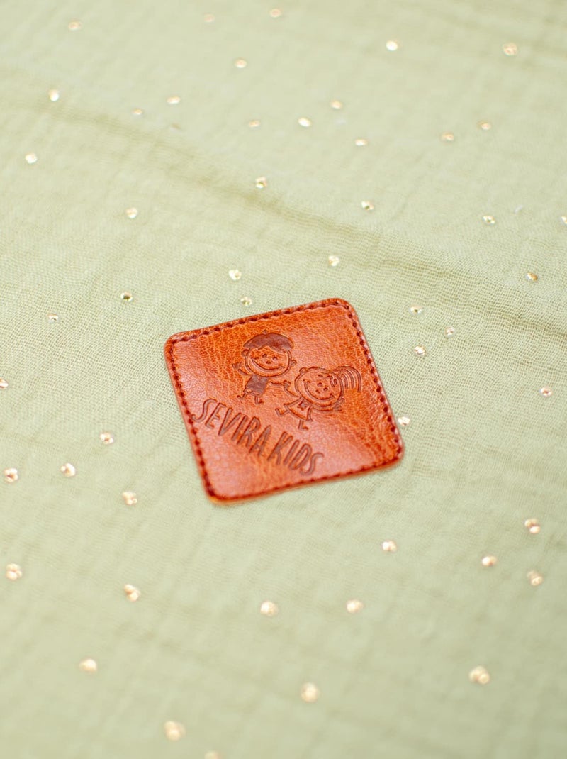 SEVIRA KIDS | Couverture en gaze de coton et sherpa, Jeanne SEVIRA KIDS Vert pistache - Kiabi