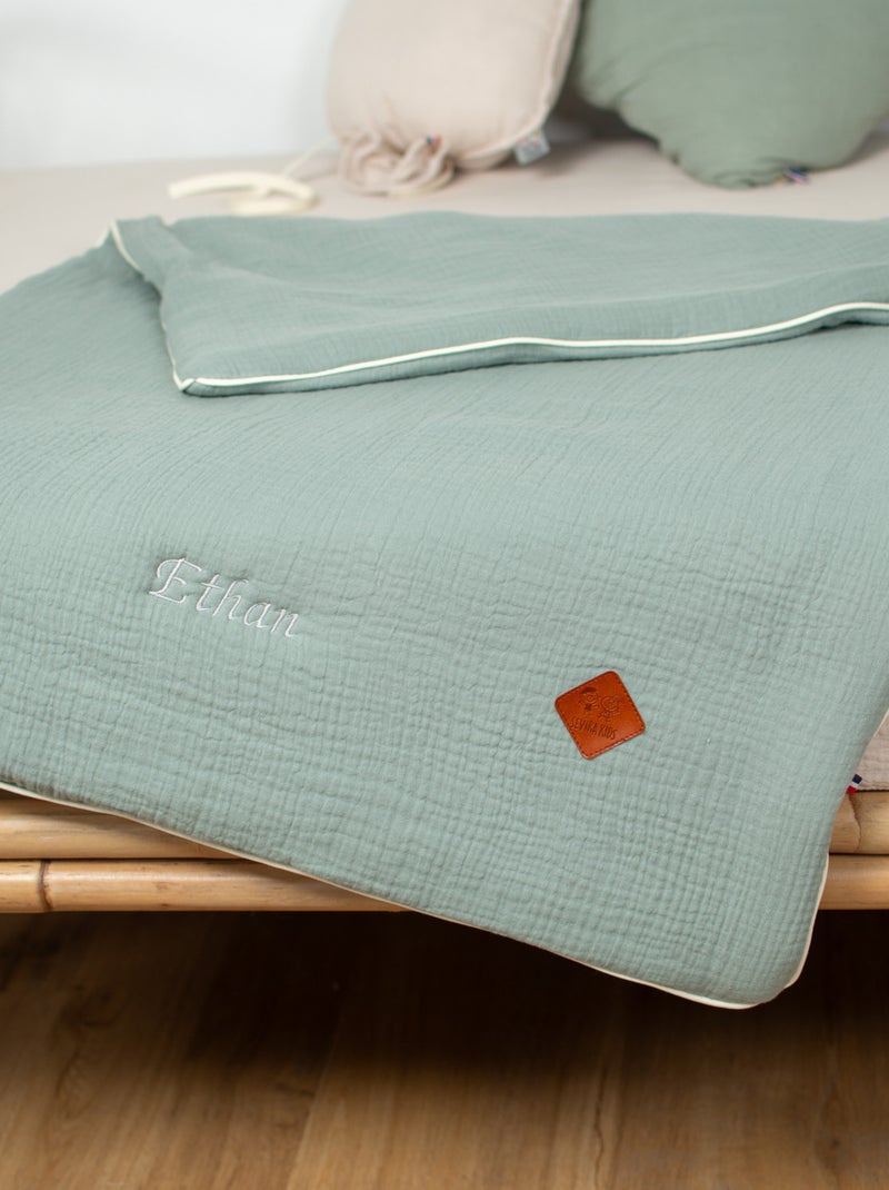 SEVIRA KIDS | Couverture en gaze de coton, Jeanne SEVIRA KIDS Vert d'eau - Kiabi