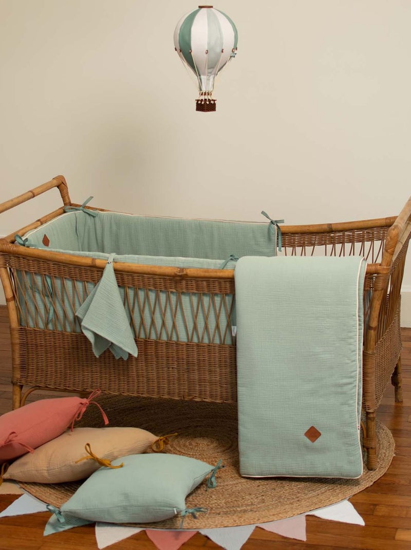 SEVIRA KIDS | Couverture en gaze de coton Jeanne Vert d'eau - Kiabi