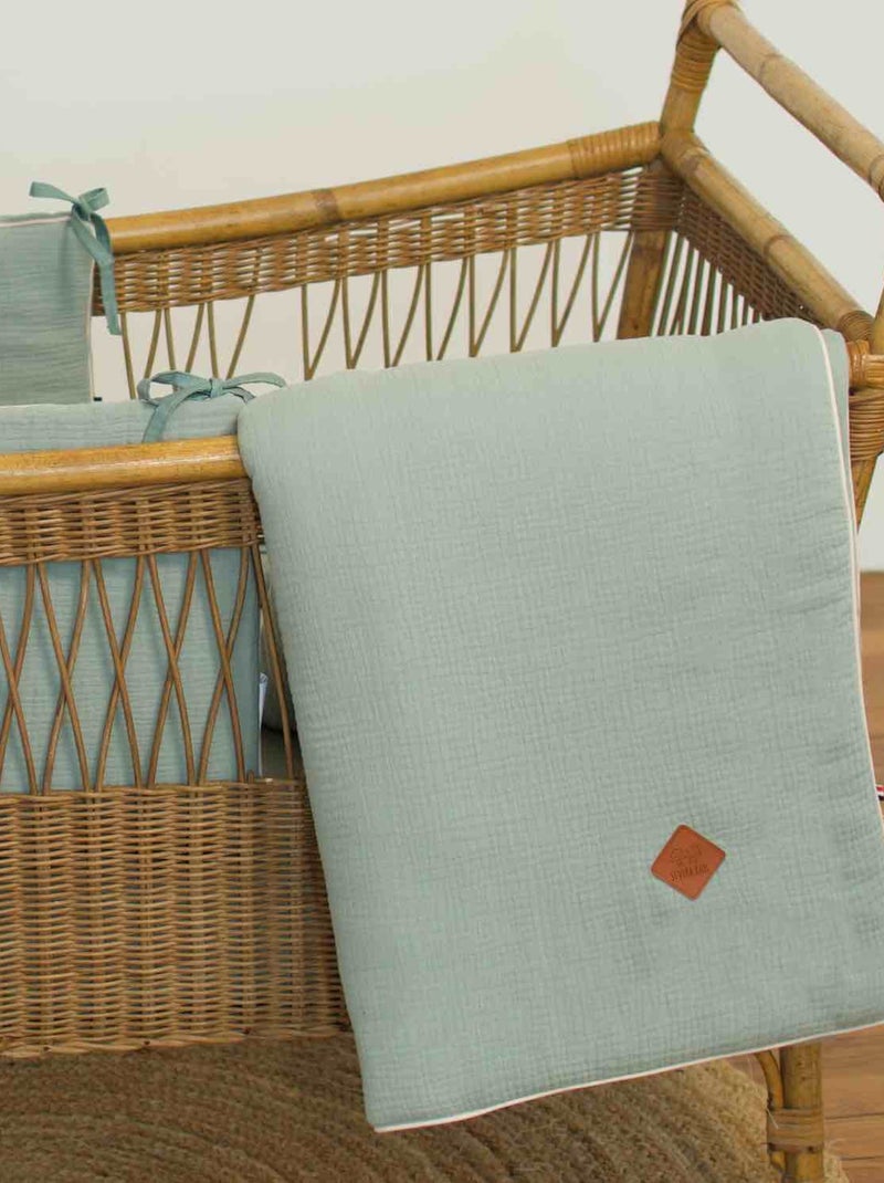 SEVIRA KIDS | Couverture en gaze de coton Jeanne Vert d'eau - Kiabi
