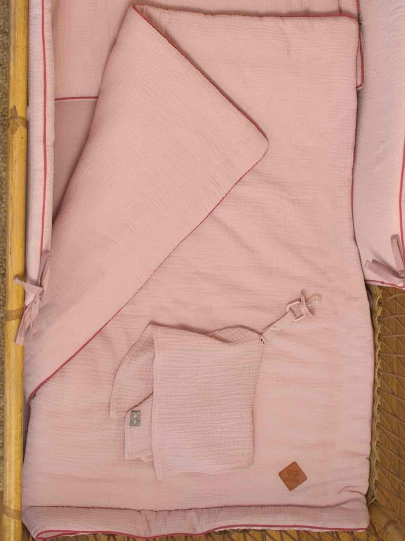 SEVIRA KIDS | Couverture en gaze de coton Jeanne Vieux rose - Kiabi
