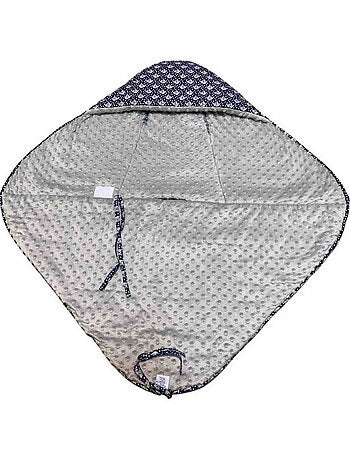 SEVIRA KIDS | Couverture enveloppante nid d'ange bébé réversible en coton minky ELI