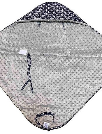 SEVIRA KIDS | Couverture enveloppante nid d'ange bébé réversible en coton minky ELI