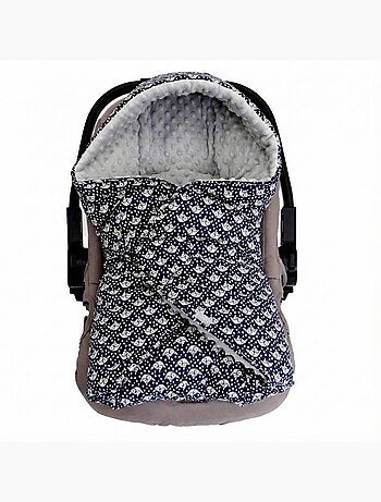 SEVIRA KIDS | Couverture enveloppante nid d'ange bébé réversible en coton minky ELI