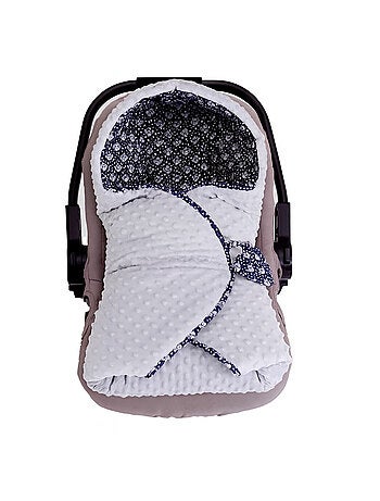 SEVIRA KIDS | Couverture enveloppante nid d'ange bébé réversible en coton minky ELI