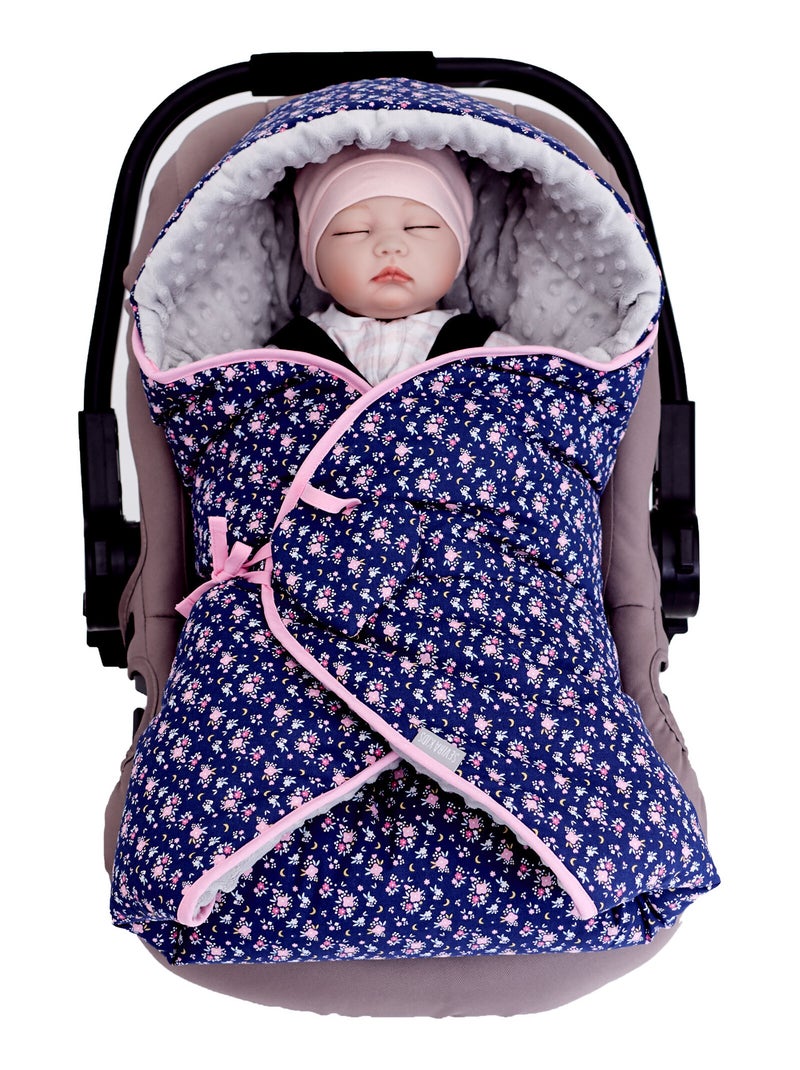 SEVIRA KIDS | Couverture enveloppante réversible FLORE Bleu - Kiabi