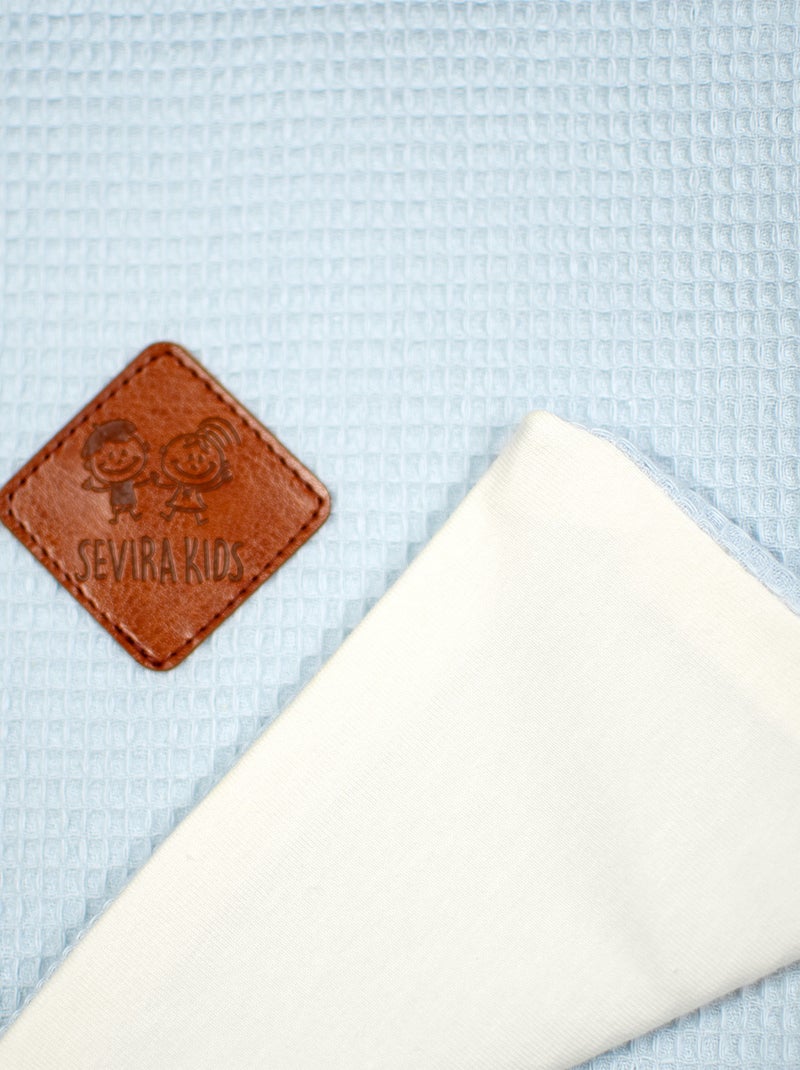 SEVIRA KIDS | Couverture été en coton nid d'abeille Bleu - Kiabi