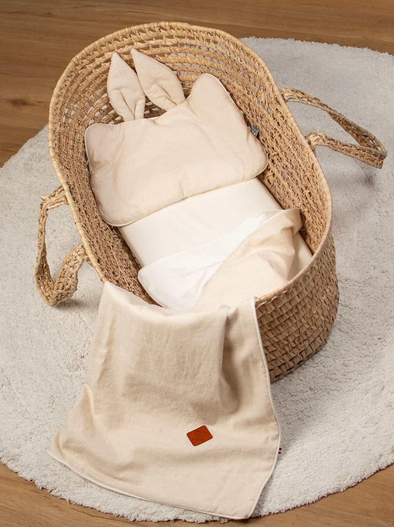 SEVIRA KIDS | Couverture légère en Lin lavé Beige - Kiabi