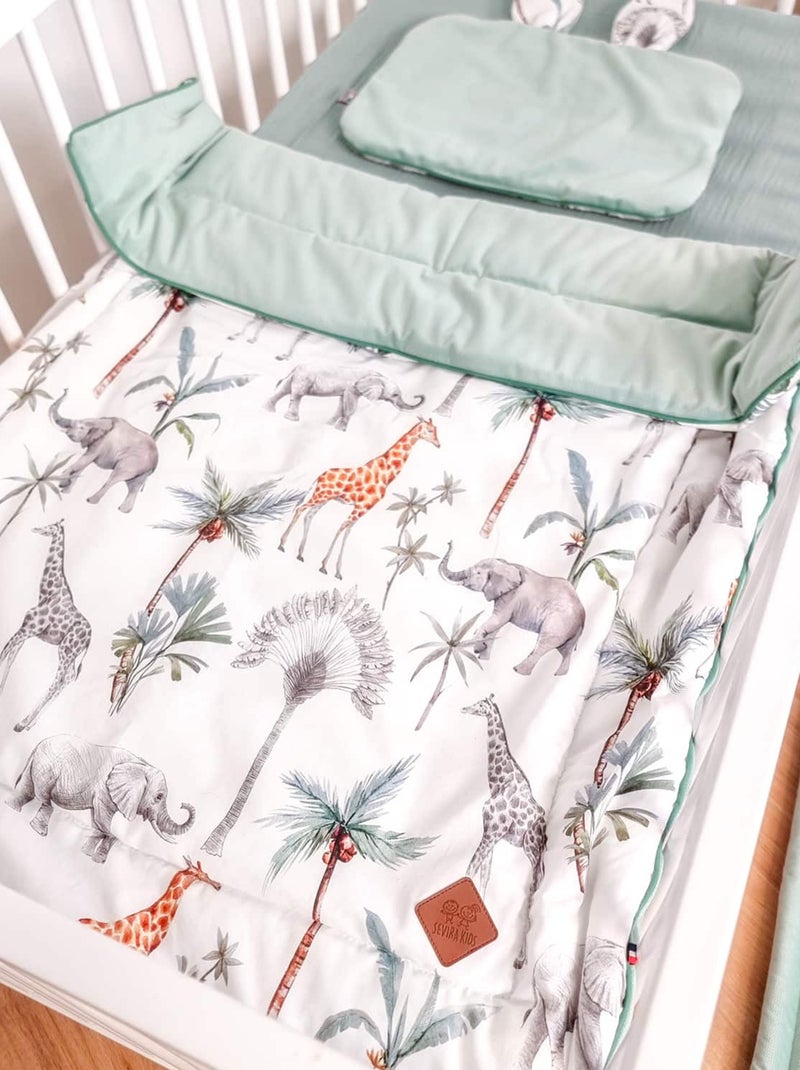 SEVIRA KIDS | Couverture plaid réversible SAFARI Vert - Kiabi