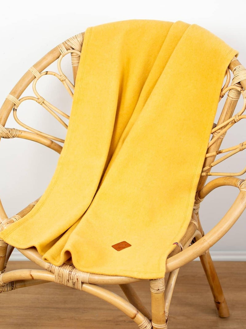 SEVIRA KIDS | Couverture polaire 100% coton ultra-doux Moutarde - Kiabi