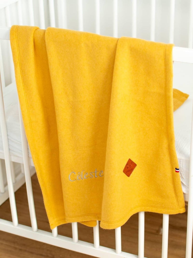 SEVIRA KIDS | Couverture polaire 100% coton ultra-doux Moutarde - Kiabi