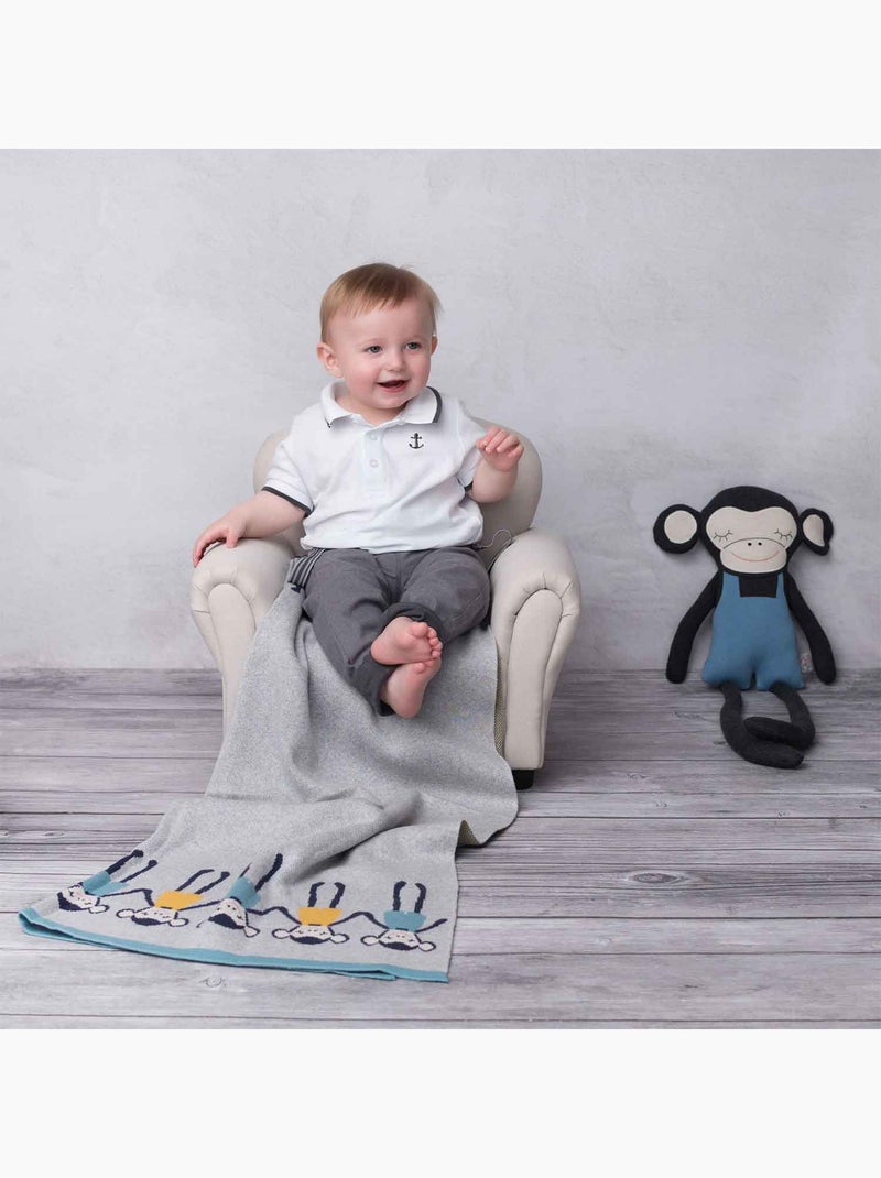 SEVIRA KIDS | Couverture pour bébé  SINGE Gris - Kiabi