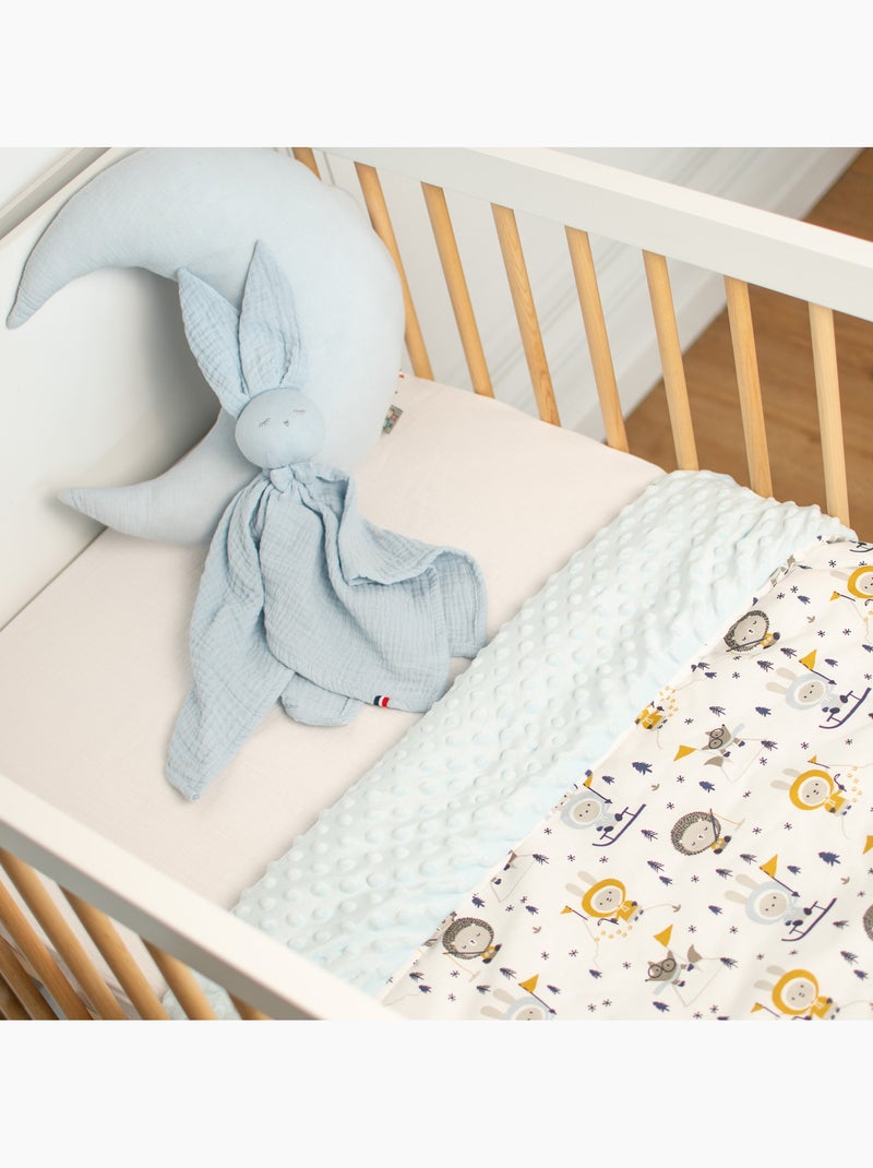 SEVIRA KIDS | Couverture réversible en minky Eskimo Bleu - Kiabi