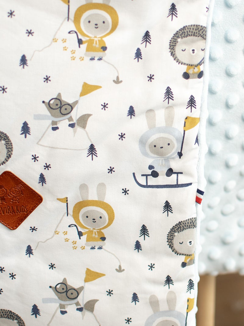 SEVIRA KIDS | Couverture réversible en minky Eskimo Bleu - Kiabi
