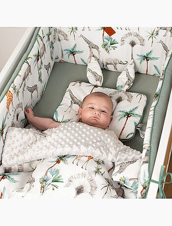 SEVIRA KIDS | Couverture réversible en minky Safari