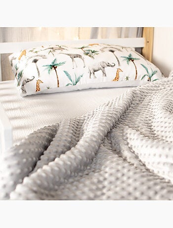 SEVIRA KIDS | Couverture réversible en minky Safari