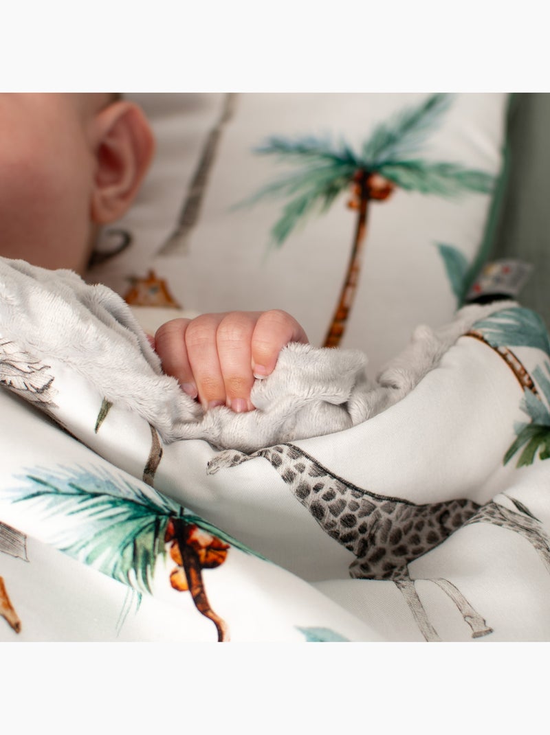 SEVIRA KIDS | Couverture réversible en minky Safari Gris - Kiabi