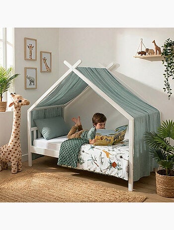 SEVIRA KIDS | Couverture réversible en minky Safari