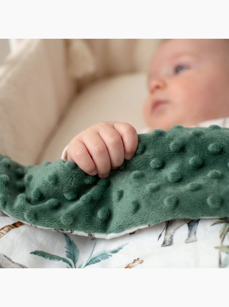 SEVIRA KIDS | Couverture réversible en minky Safari Vert - Kiabi