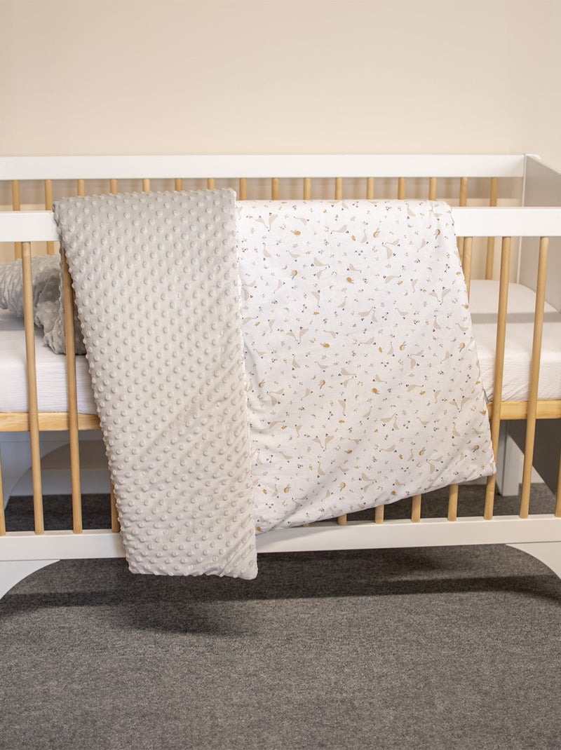 SEVIRA KIDS | Couverture réversible en minky Sidonia Gris - Kiabi