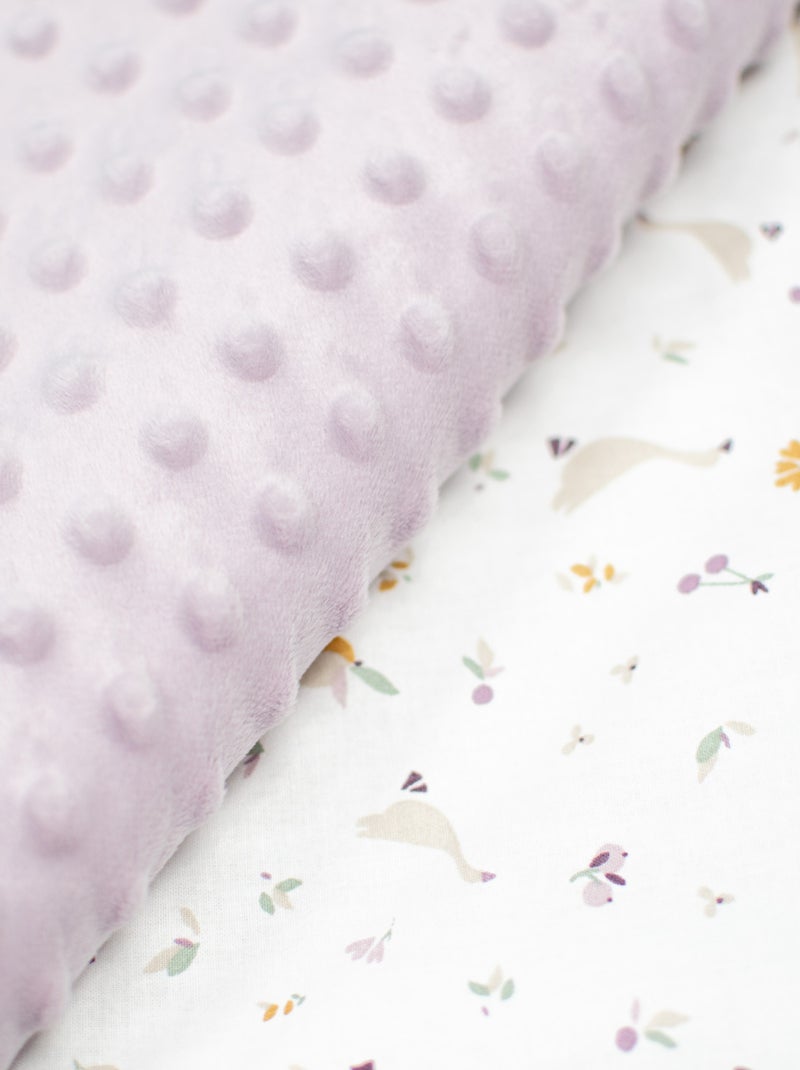 SEVIRA KIDS | Couverture réversible en minky Sidonia Violet - Kiabi