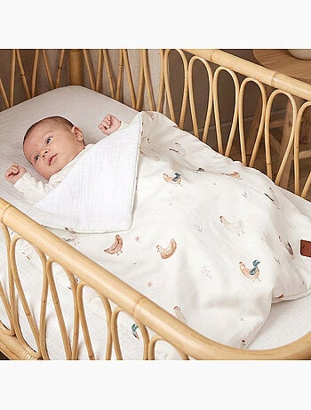 SEVIRA KIDS | Couverture réversible en satin de coton GALLINA