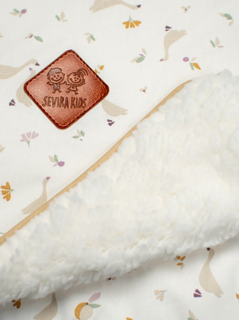 SEVIRA KIDS | Couverture réversible en sherpa Sidonia Blanc - Kiabi