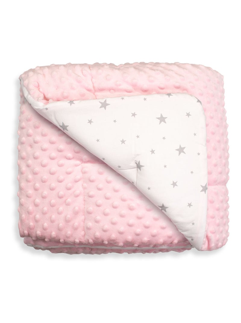 SEVIRA KIDS | Couverture réversible et ultra douce STELLA Rose - Kiabi