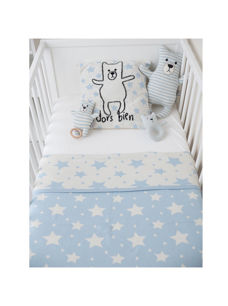 SEVIRA KIDS | Couverture réversible  Gots ÉTOILES Bleu - Kiabi