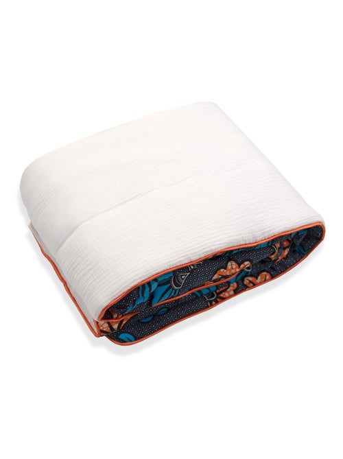 SEVIRA KIDS | Couverture réversible Wax Fleurs de mariage - Kiabi