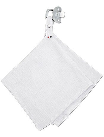 SEVIRA KIDS | Doudou lange attache tétine en gaze de coton Jeanne