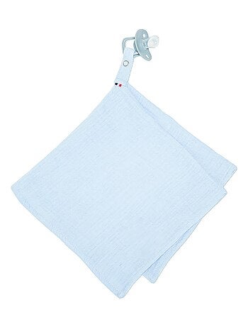 SEVIRA KIDS | Doudou lange attache tétine en gaze de coton Jeanne