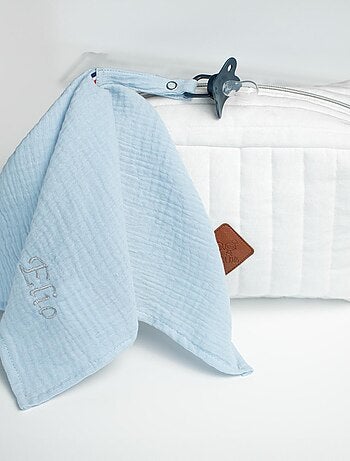SEVIRA KIDS | Doudou lange attache tétine en gaze de coton Jeanne