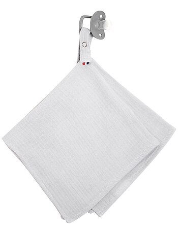 SEVIRA KIDS | Doudou lange attache tétine en gaze de coton Jeanne