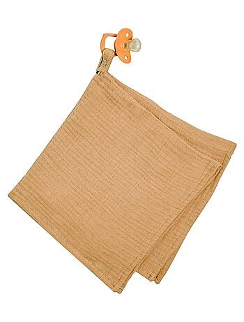 SEVIRA KIDS | Doudou lange attache tétine en gaze de coton Jeanne