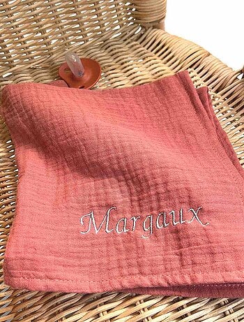 SEVIRA KIDS | Doudou lange attache tétine en gaze de coton Jeanne