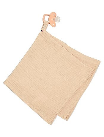 SEVIRA KIDS | Doudou lange attache tétine en gaze de coton Jeanne