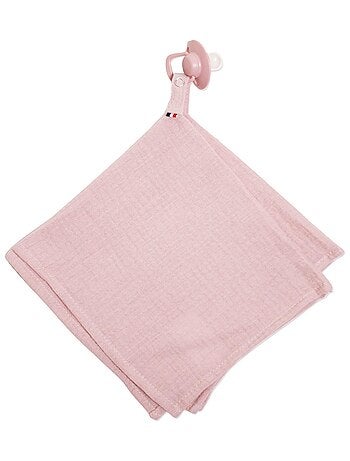 SEVIRA KIDS | Doudou lange attache tétine en gaze de coton Jeanne
